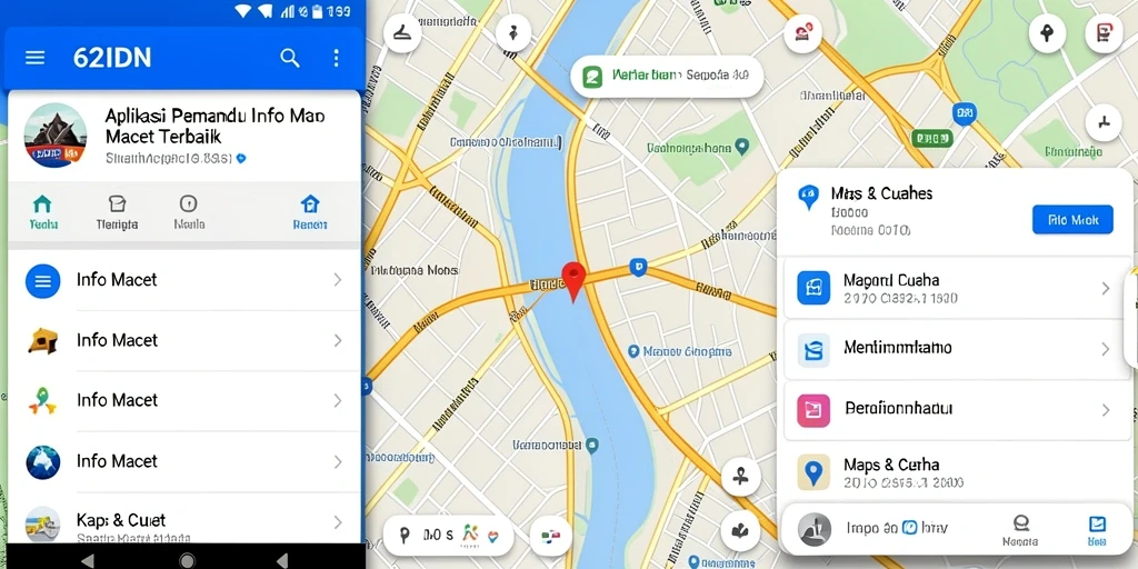 Tampilan antarmuka aplikasi 62IDN yang informatif untuk info macet.