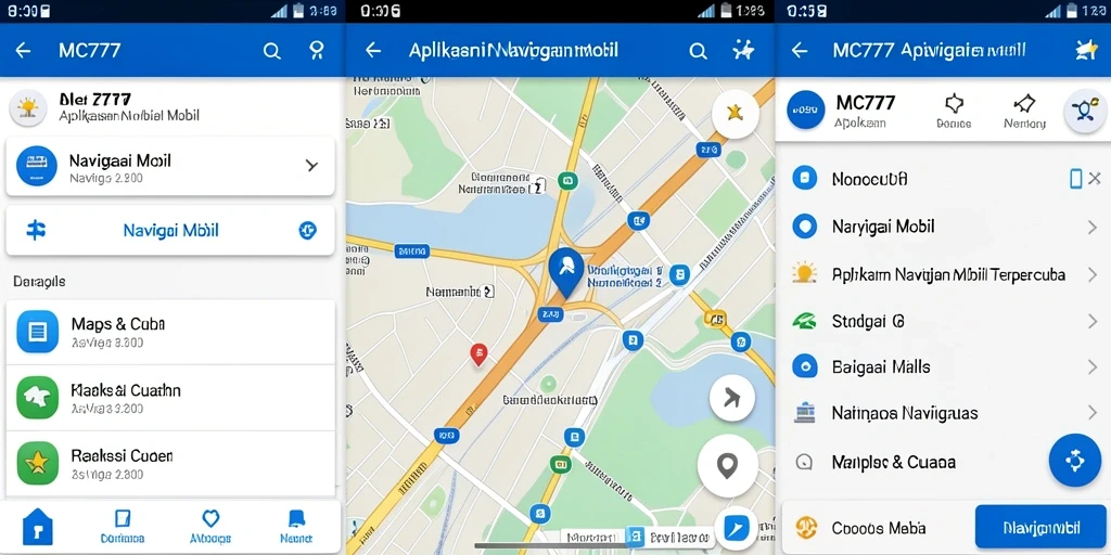 Antarmuka pengguna MC777 yang intuitif dan mudah digunakan untuk navigasi mobil.