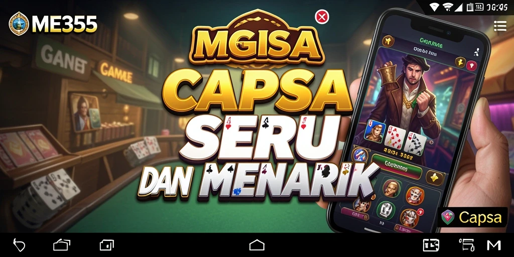 Tampilan antarmuka menarik dari game Capsa ME355.