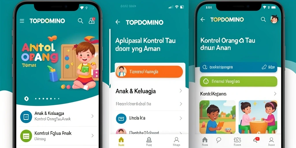 Tampilan utama aplikasi TOPDOMINO untuk kontrol orang tua yang intuitif.