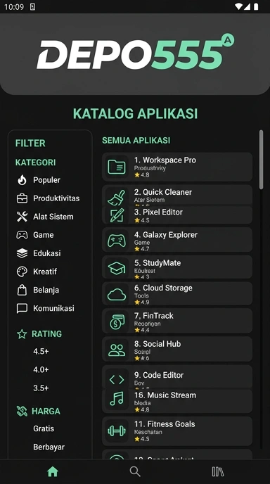 Temukan Aplikasi Terbaik di depo555 | Katalog Populer & Uji Kanal